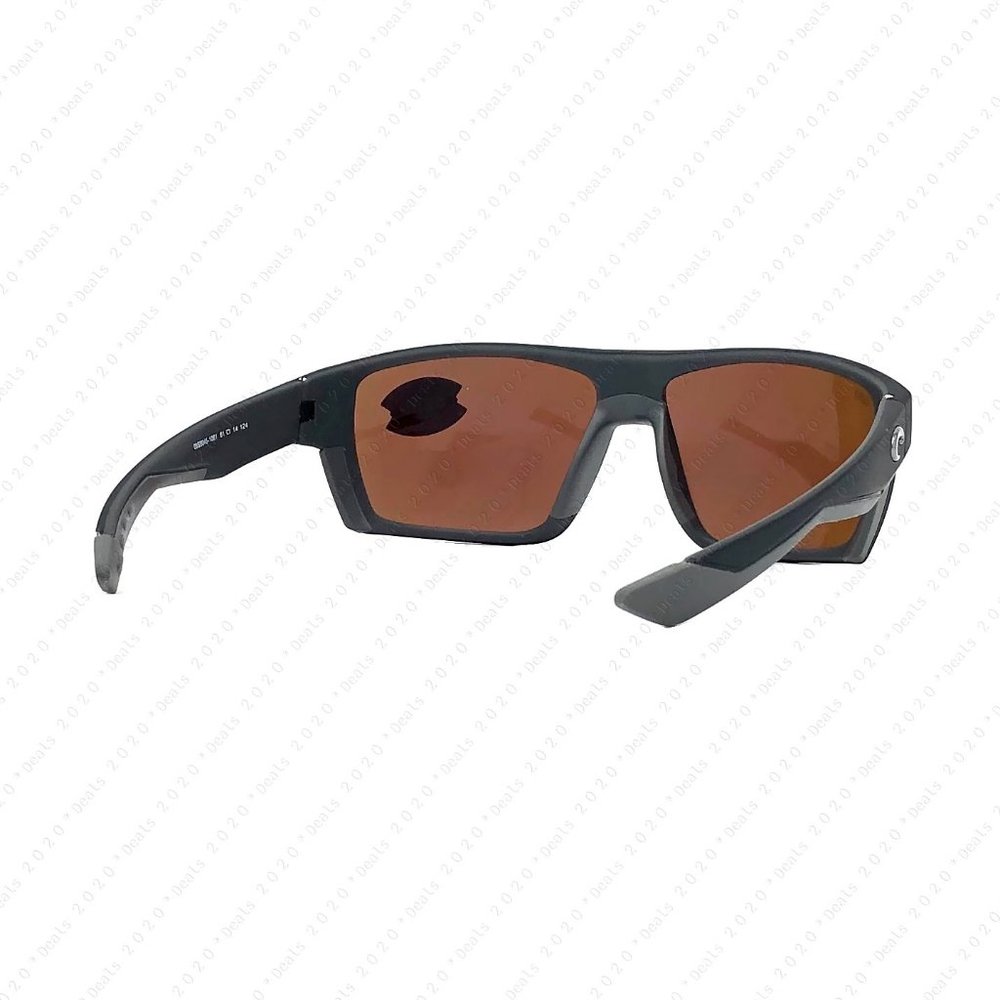 Costa Del Mar Bloke 580G Matte Black Matte Gray Polarized Sunglasses - Picture 5 of 11